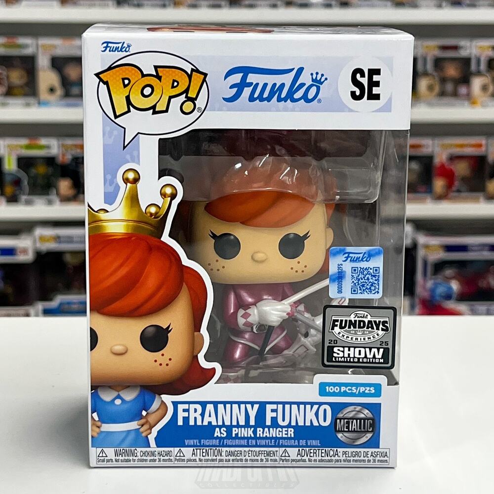 Funko Pop Fundays Franny Mighty Morphin Pink Ranger Metallic MMPR 100 PCS Show